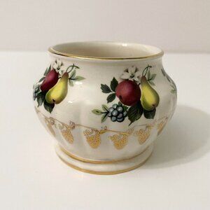 Vtg Sadler England Fruit Flower Sugar Bowl